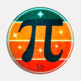 PI Day Retro Sunset Design Pin