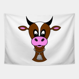 COW Farmer Cute Brown Cow Tapestry