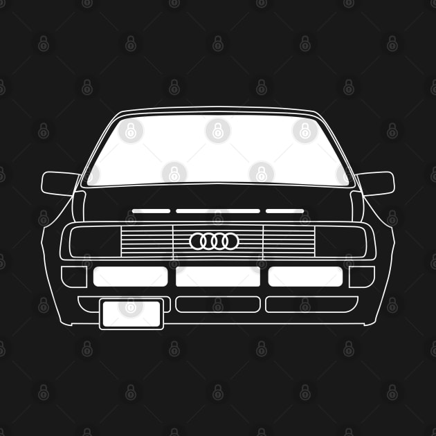 Audi Quattro 84 White Outline by kindacoolbutnotreally