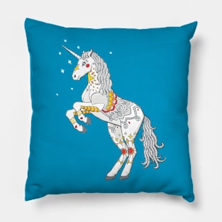 Mandala Unicorn Pillow