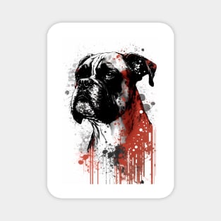 Boxer Dog Portrait Magnet