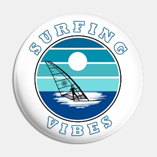 Surfing Vibes – retro 2 - Windsurfer Pin