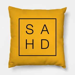 Stay-At-Home Dad (Square), Black Text Pillow