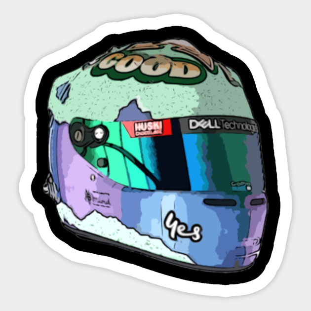 Cartooned Daniel Ricciardo 2021 Formula 1 Helmet Formula 1 Sticker Teepublic