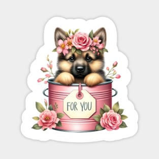 Valentine German Shepherd Dog For You Magnet