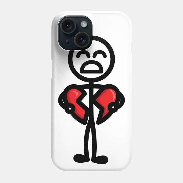 Broken Hearted Phone Case by hoddynoddy