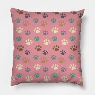 Cute Colorful Paws Pillow