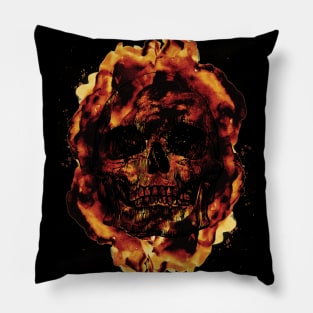 Fire Skull Pillow