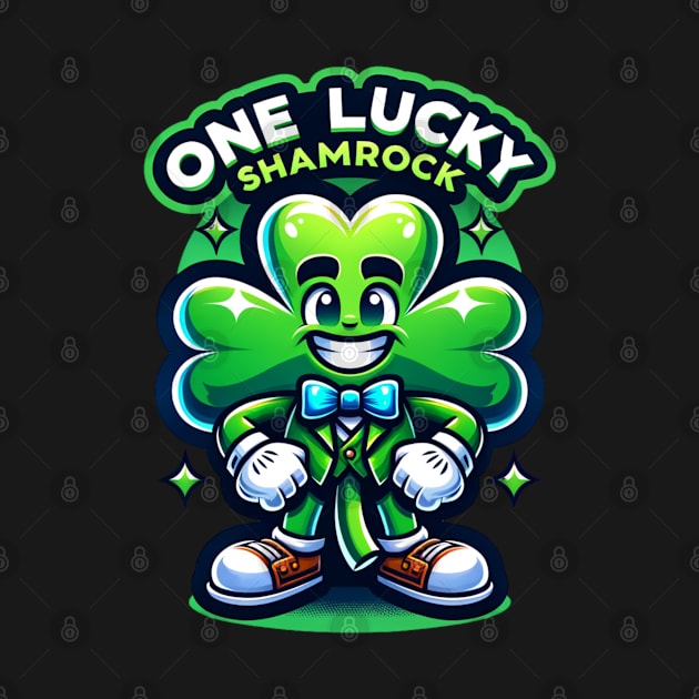 One Lucky Shamrock Funny Cute Irish St Patrick's Day St Paddy's Day Leprechaun Shenanigans by Carantined Chao$