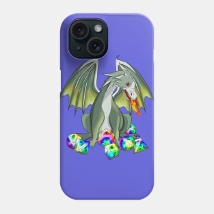 Fire Breathing Dragon with DnD Dice Phone Case