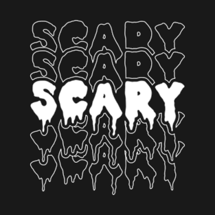 Scary Halloween Party Trick or Treat Typography Text Effect T-Shirt