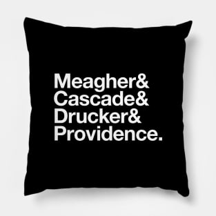 State Of Decay Helvetica Dark: Meagher Cascade Drucker Providence Pillow