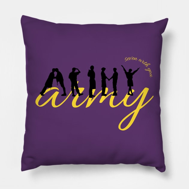 Permission To Dance - Army Silhouette Pillow by FandRPrintables