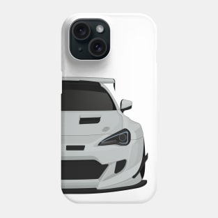 GT86 widebody Ice-silver Phone Case