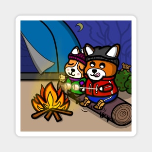 Camping Corgis Magnet