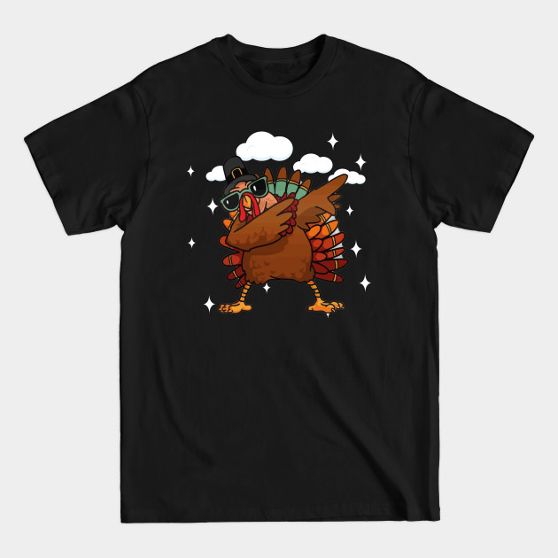 Discover Dabbing Turkey Wearing Pilgrim Hat Funny Clothing Thanksgiving - Dabbing Turkey - T-Shirt