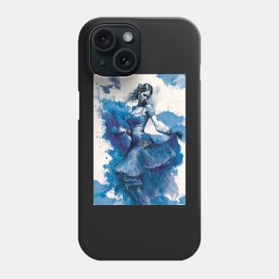 Flamenco Dancer - Watercolor Blue Phone Case