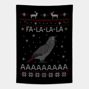 FA LA LA Ugly Christmas African Grey Tapestry