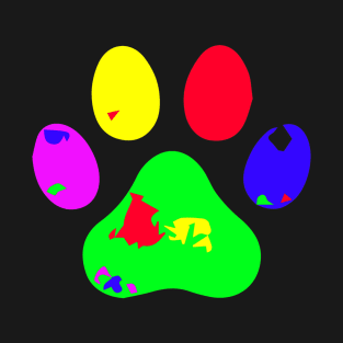 Colourfull paw T-Shirt