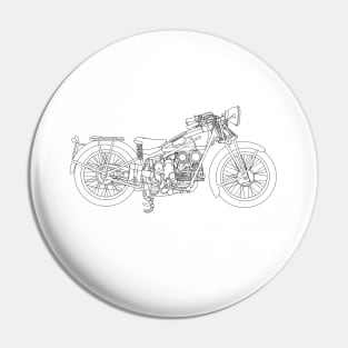 Retro motorcycle Pin