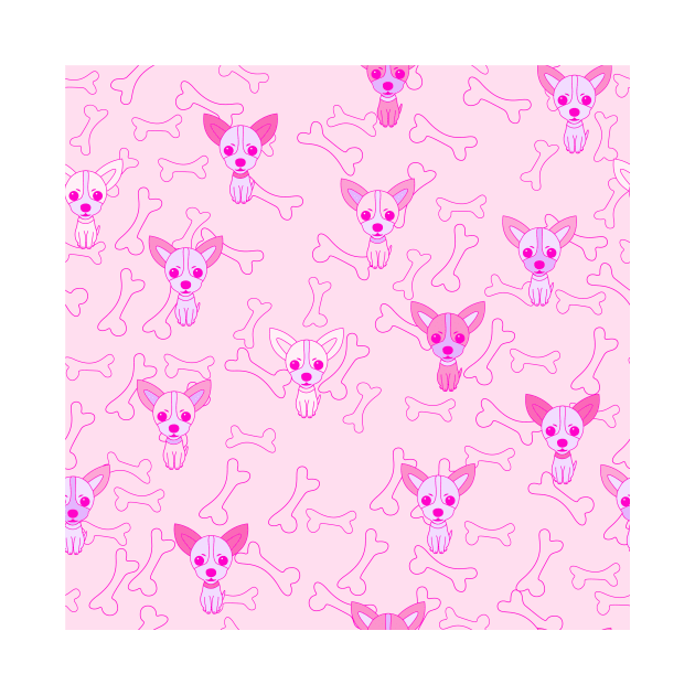 Pink Cute Dogs Fashion Seamless by MichelMM