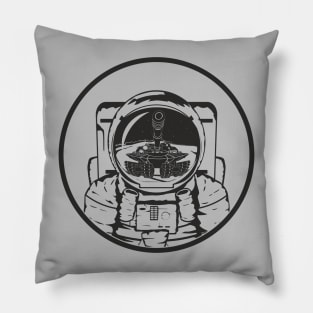 The astronaut met the tank Pillow