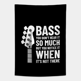 Bass Guitar You Don't Hear It So Much Dark Theme Tapestry