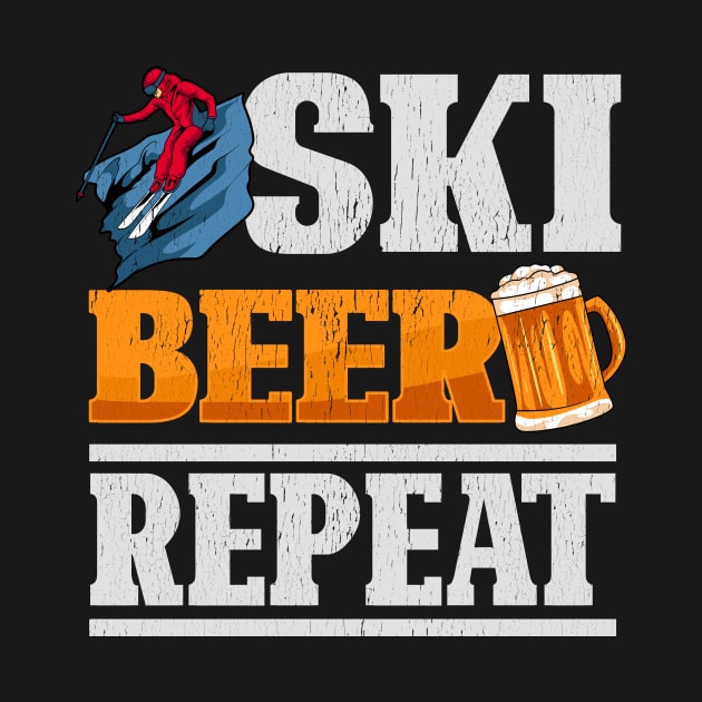 Funny Ski Beer Repeat Skiing & Skiers by theperfectpresents