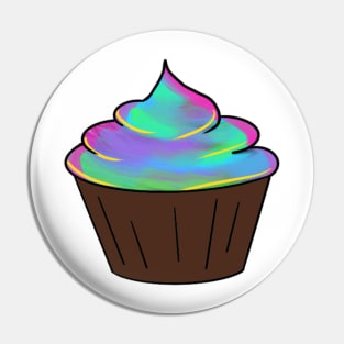 Chocolate  fluorescent cupcake Pin