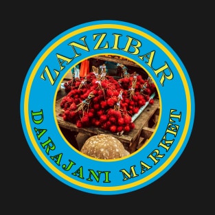 Zanzibar Darajani Market Lychee Fruit - Passport Stamps T-Shirt