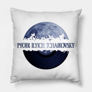 Pyotr Ilyich Tchaikovsky blue moon vinyl Pillow