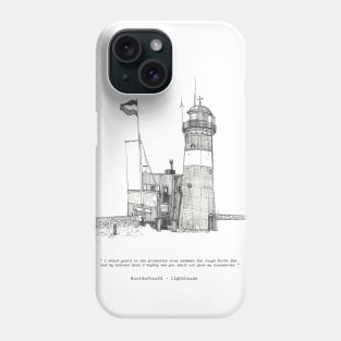 Lighthouse North Head (Vuurtoren Noorderhoofd) Westkapelle Netherlands Pen and Ink Illustration Phone Case