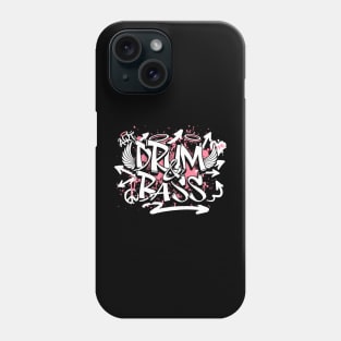 DRUM AND BASS  - Graffiti Steez (Pink/White) Phone Case