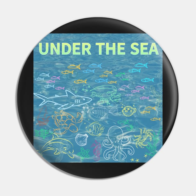 under the sea,blue sea,sea creatures,Turtle, puffer fish, starfish, shrimp, shark, tropical fish, sea horse, seaweed, sardines, squid, crabs, clams Pin by zzzozzo