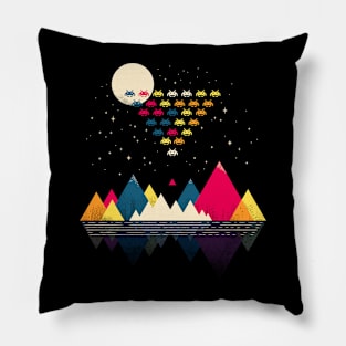 Classic Alien Invaders Pillow