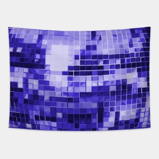 Indigo Mirrored Disco Ball Pattern Tapestry