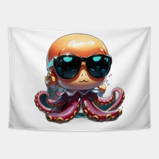 Octopus with Sunglasses Tapestry