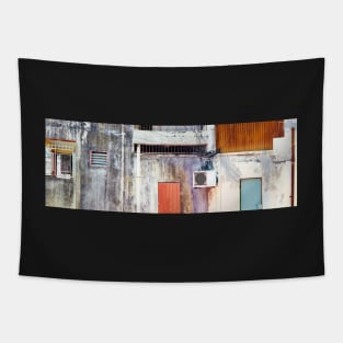 Old Cement Wall Panorama Tapestry