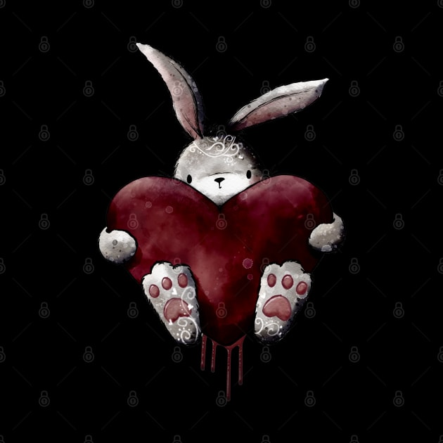 Gothic Bloody Love Bunny by Lucia