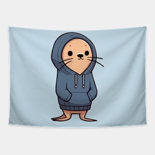 Hooded Seal Cartoon Tapestry