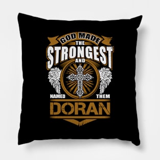 Doran Name T Shirt - God Found Strongest And Named Them Doran Gift Item Pillow