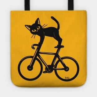 Cat loves a bike Tote