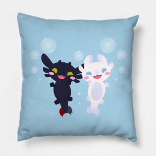 Axolotl Dragon Love Pillow