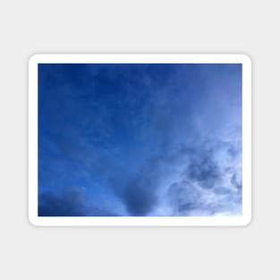 Dark Blue Grainy Clouds - Cloudy Day Magnet