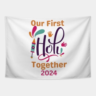 Our first Holi together 2024 l Holi Festival l Indian festival Tapestry