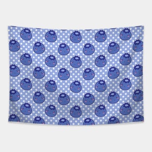 Kawaii Blueberry Pattern Tapestry