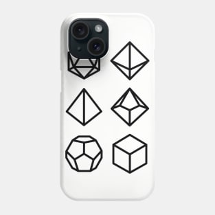 Polyhedral Dice Icons RPG D20 Phone Case