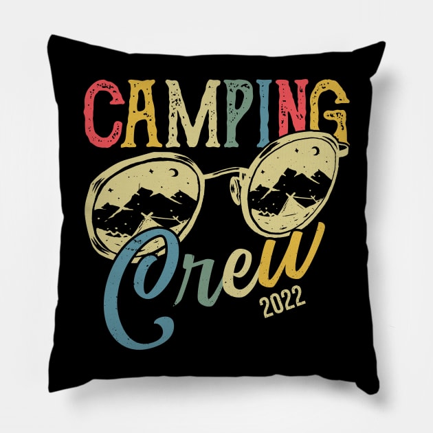 Camping Crew 2022 Camping Matching for Family Camper Group Pillow by Gaming champion