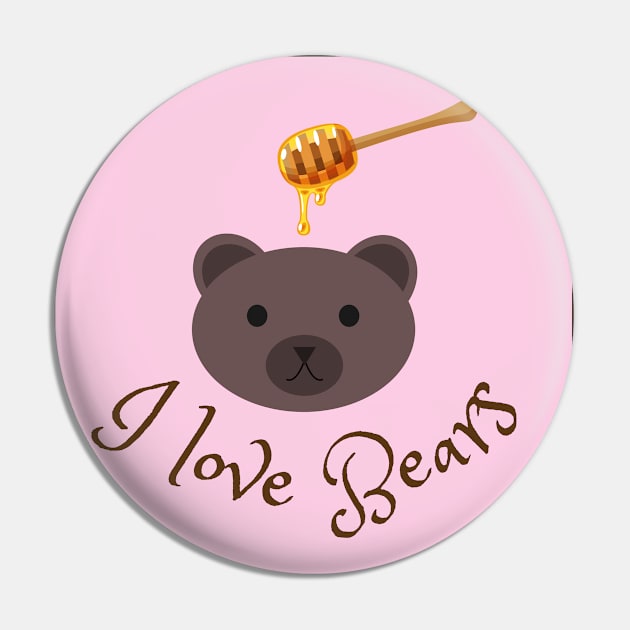 I Love Bears Pin by livmilano