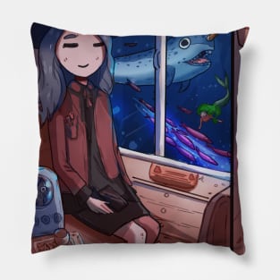 underwater train Pillow